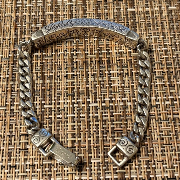 Brighton Sisters ID Bracelet Retired Silver-Plated Heart Link 7.75” Gift - Picture 7 of 10